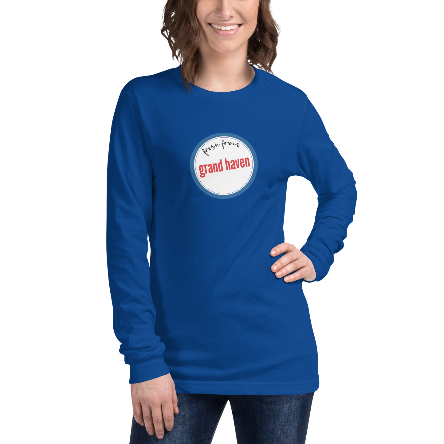 'Fresh From Grand Haven' Long Sleeve T-Shirt (Hypermarket Parody) | Unisex