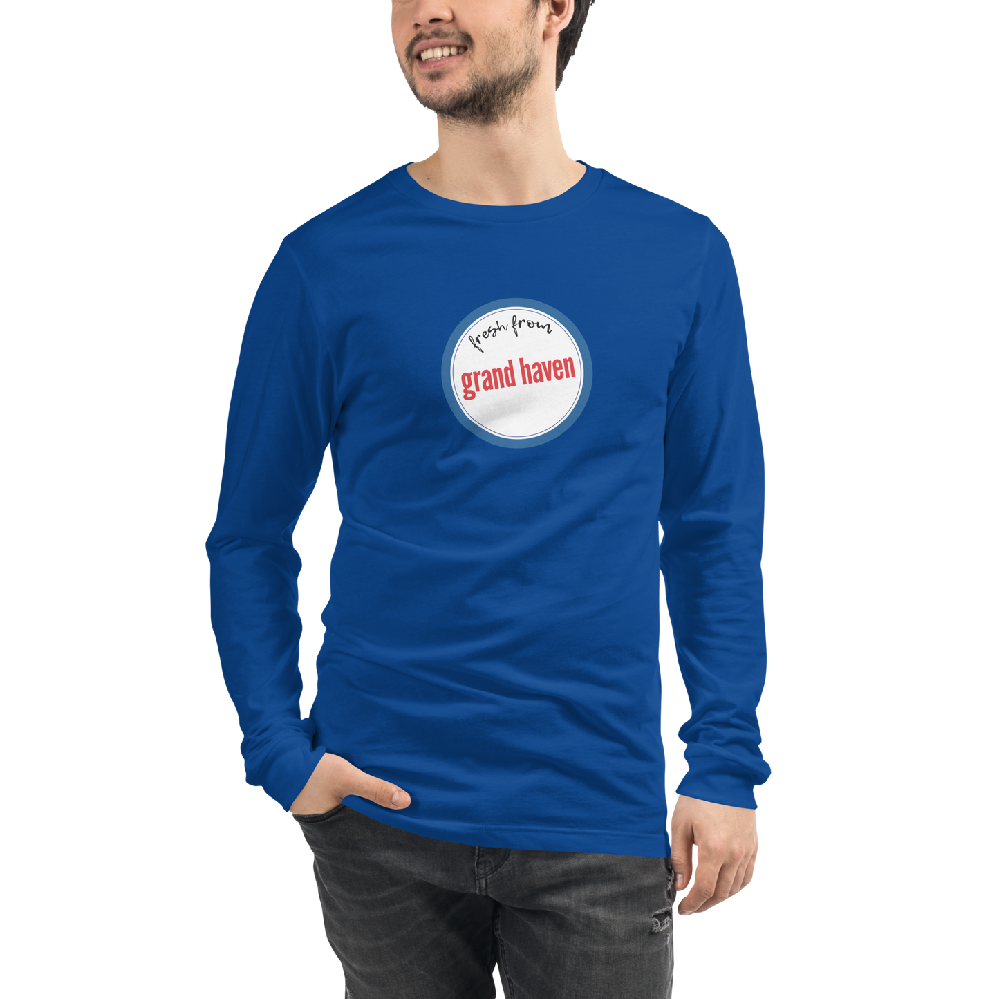 'Fresh From Grand Haven' Long Sleeve T-Shirt (Hypermarket Parody) | Unisex