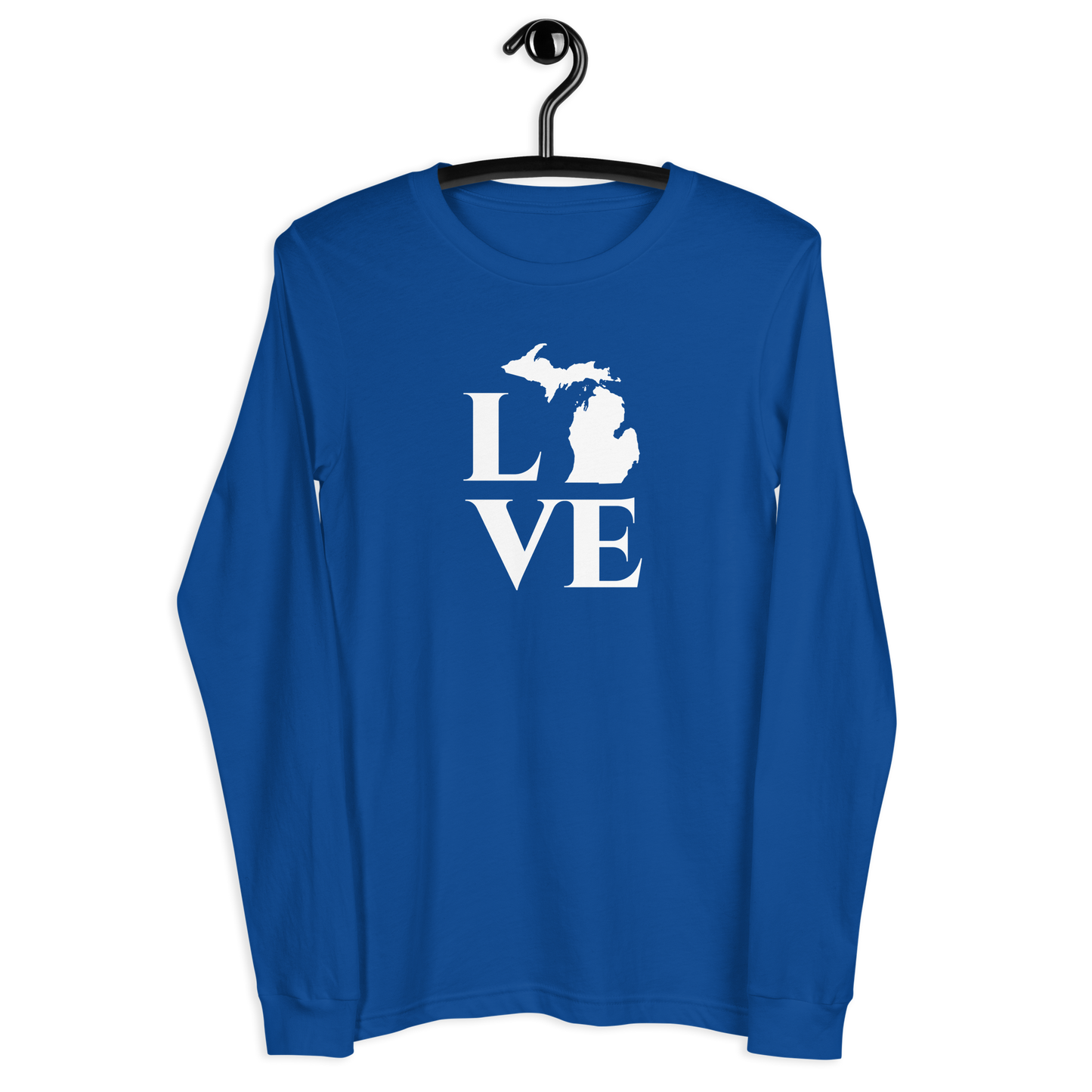 Michigan 'Love' T-Shirt (Roman Serif Font) | Unisex Long Sleeve