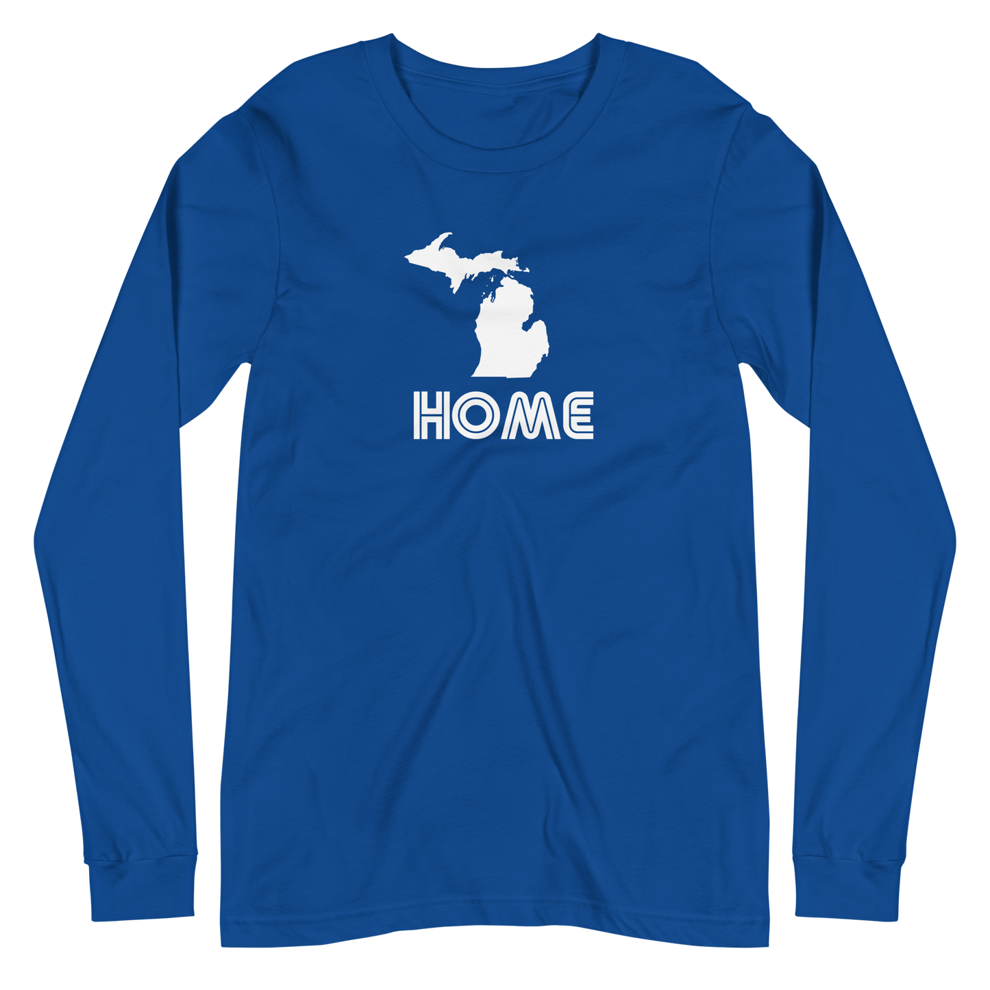 Michigan 'Home' T-Shirt (1970s Audiophile Font) | Unisex Long Sleeve