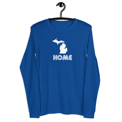 Michigan 'Home' T-Shirt (1970s Audiophile Font) | Unisex Long Sleeve