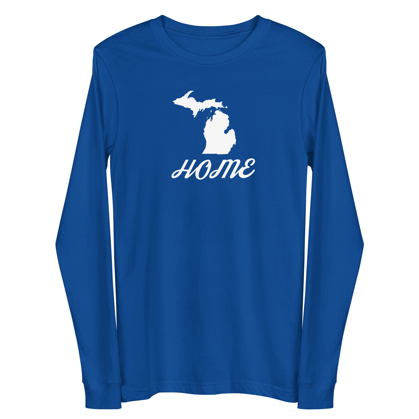 Michigan 'Home' T-Shirt (Retro Script Font) | Unisex Long Sleeve