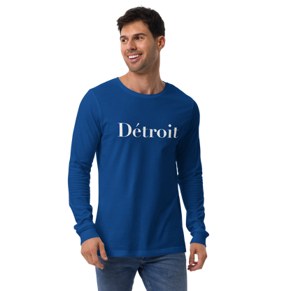 'Détroit' T-Shirt (Didot Font) | Unisex Long Sleeve