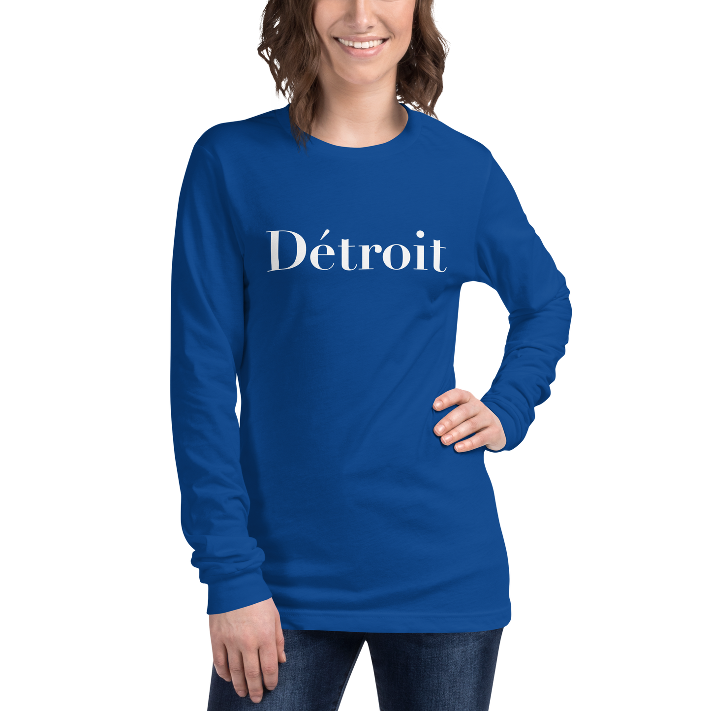 'Détroit' T-Shirt (Didot Font) | Unisex Long Sleeve