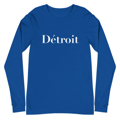 'Détroit' T-Shirt (Didot Font) | Unisex Long Sleeve