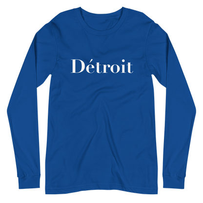 'Détroit' T-Shirt (Didot Font) | Unisex Long Sleeve