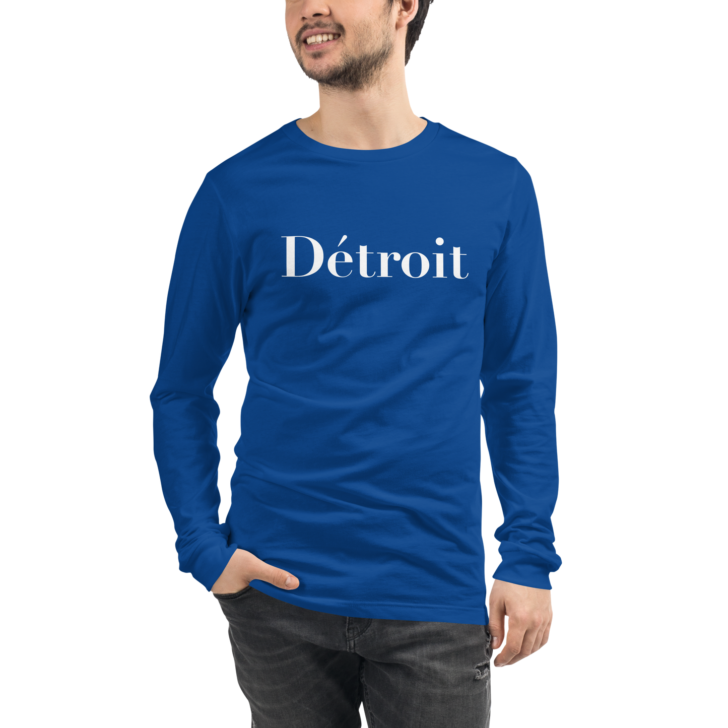 'Détroit' T-Shirt (Didot Font) | Unisex Long Sleeve