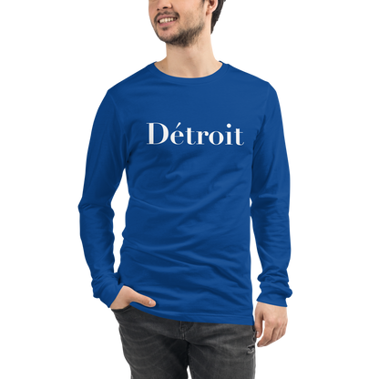 'Détroit' T-Shirt (Didot Font) | Unisex Long Sleeve