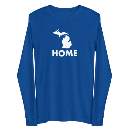 Michigan 'Home' T-Shirt (Geometric Sans Font) | Unisex Long Sleeve