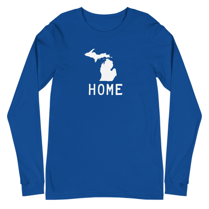 Michigan 'Home' T-Shirt (Licence Plate Font) | Unisex Long Sleeve