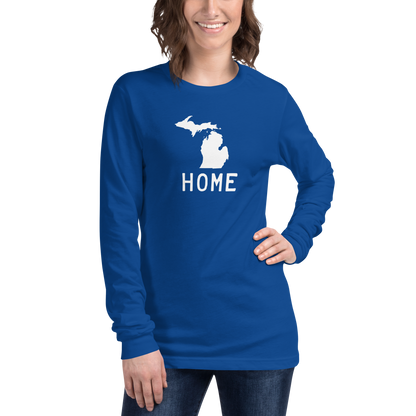 Michigan 'Home' T-Shirt (Licence Plate Font) | Unisex Long Sleeve