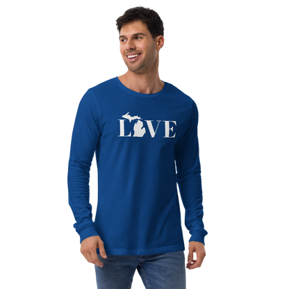 Michigan 'Love' T-Shirt (Didone Font) | Unisex Long Sleeve