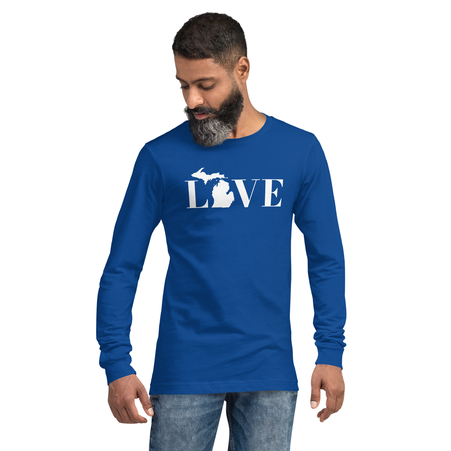 Michigan 'Love' T-Shirt (Didone Font) | Unisex Long Sleeve