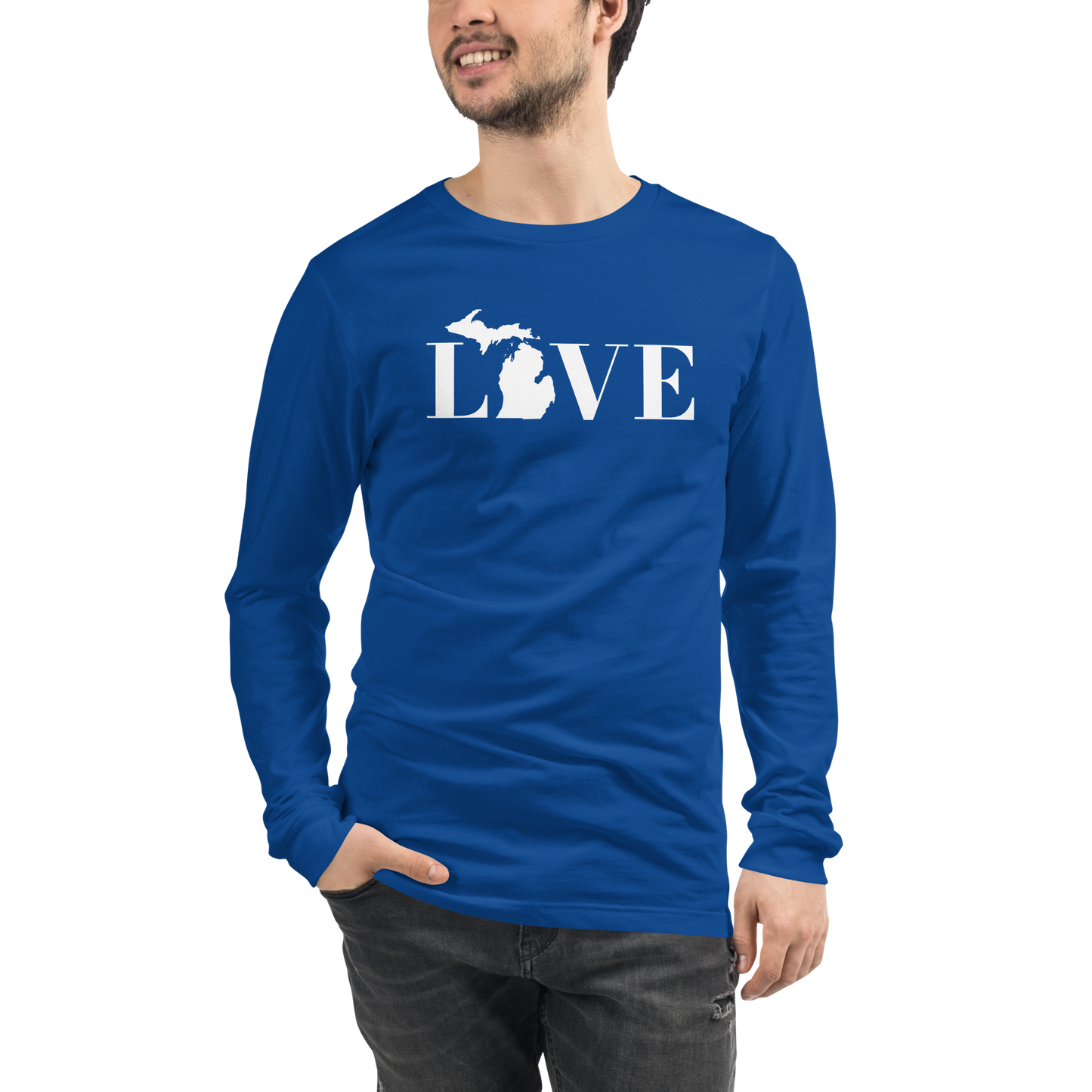 Michigan 'Love' T-Shirt (Didone Font) | Unisex Long Sleeve