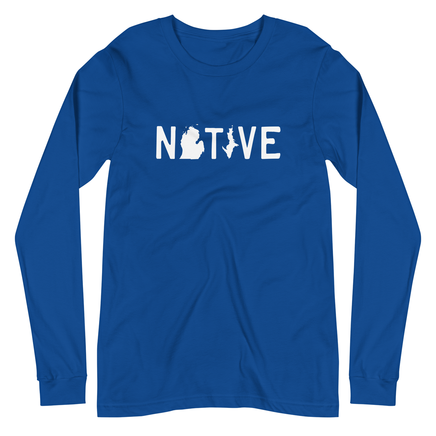 Michigan 'Native' T-Shirt (Licence Plate Font) | Unisex Long Sleeve