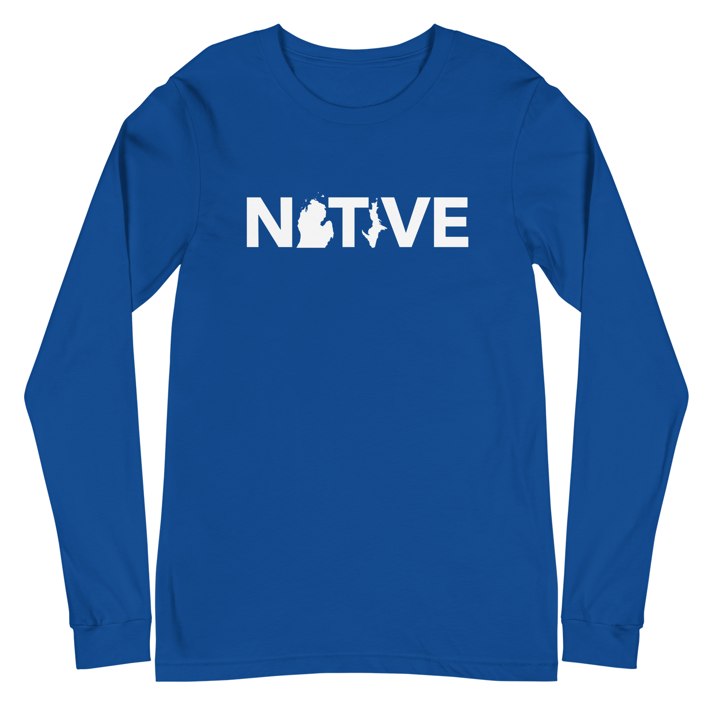 Michigan 'Native' T-Shirt (Geometric Sans Font) | Unisex Long Sleeve