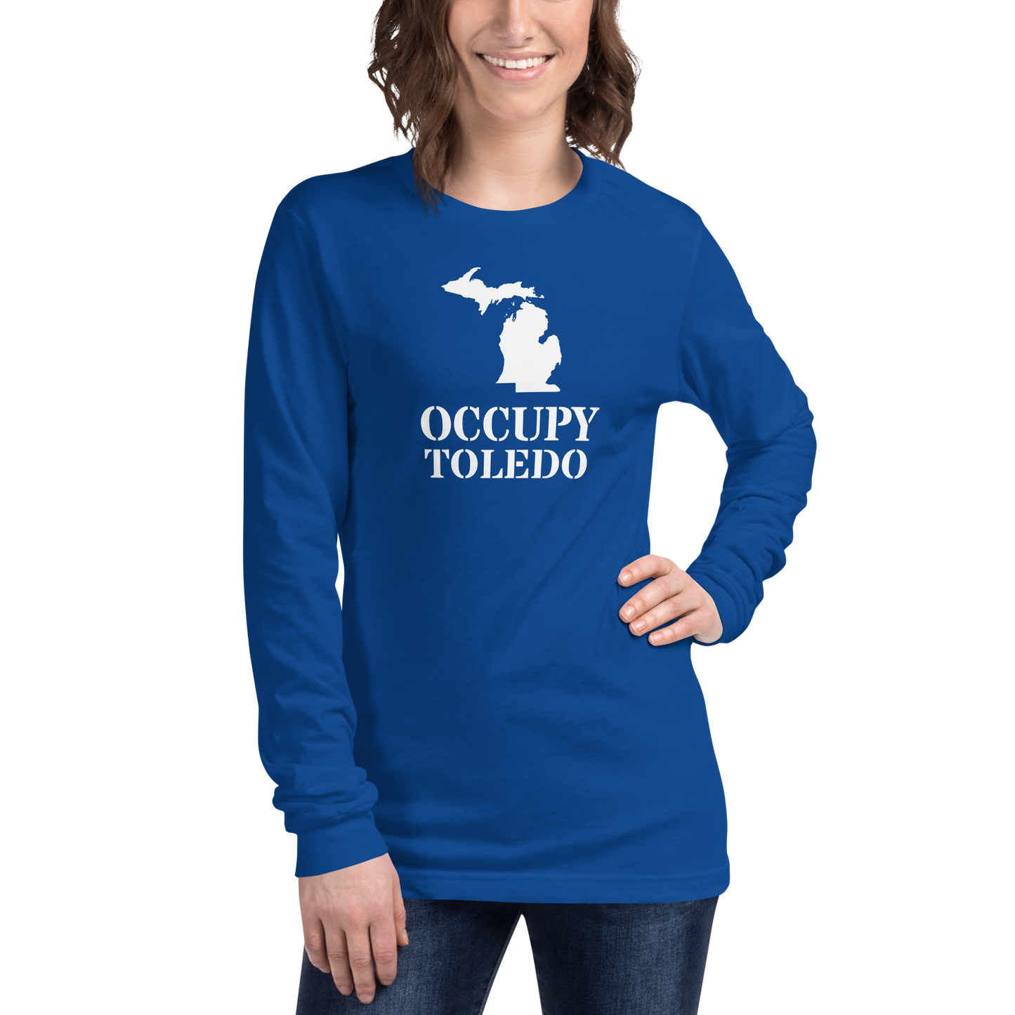 'Occupy Toledo' T-Shirt (w/ Corrected Michigan Outline) | Unisex Long Sleeve