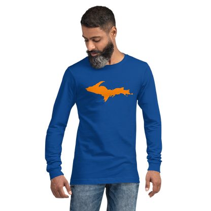 Michigan Upper Peninsula T-Shirt (w/ Orange UP Outline) | Unisex Long Sleeve