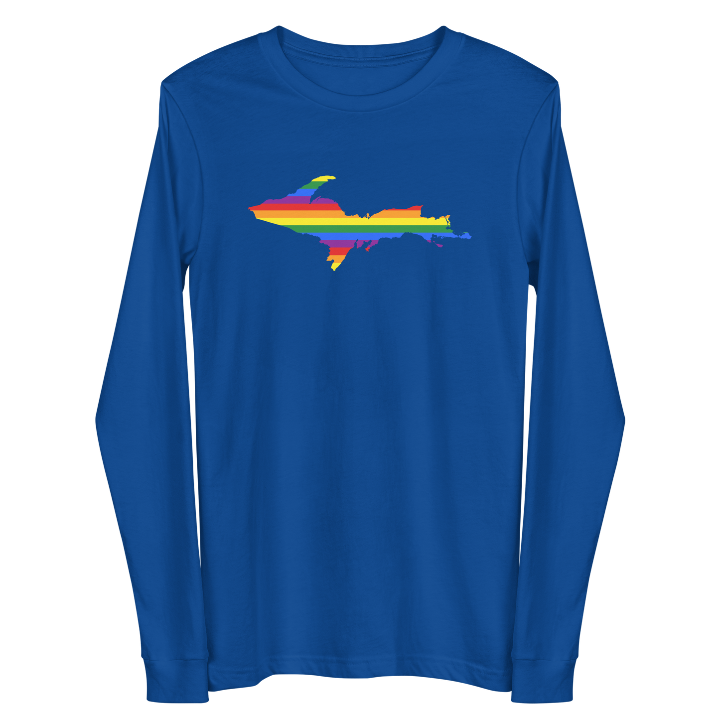 Michigan Upper Peninsula T-Shirt (w/ UP Pride Flag Outline) | Unisex Long Sleeve