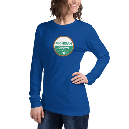 'Michigan Grown' Long Sleeve T-Shirt (Organic Certification Parody)