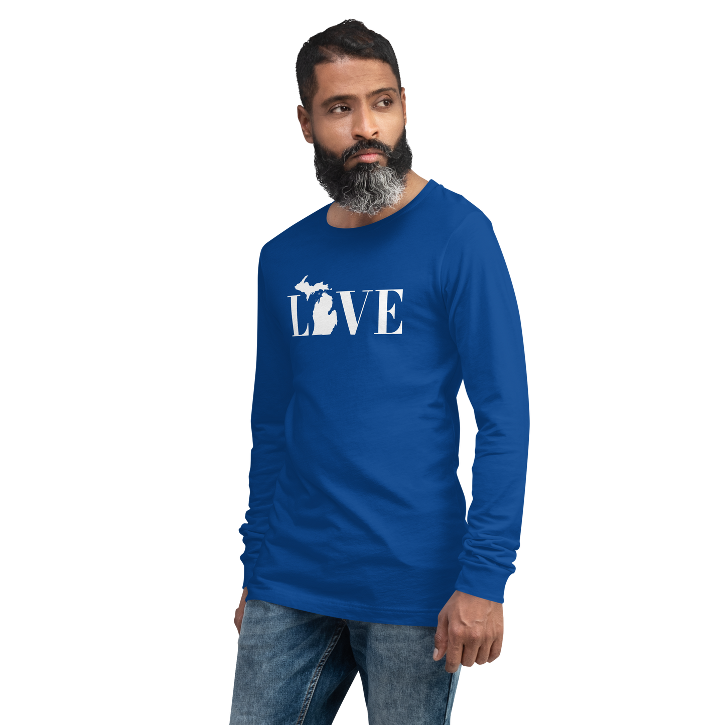 Michigan 'Love' T-Shirt (Didone Font) | Unisex Long Sleeve