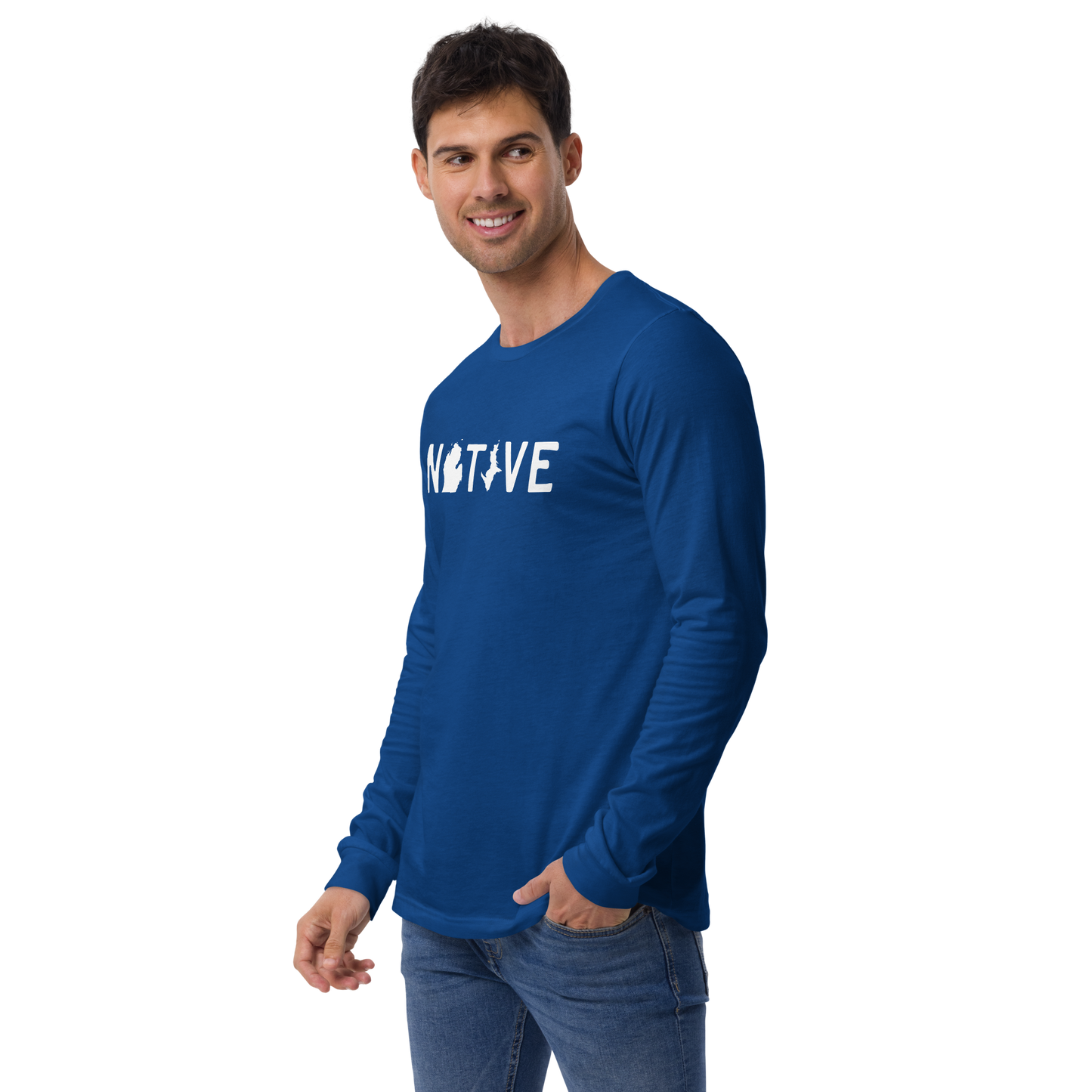 Michigan 'Native' T-Shirt (Licence Plate Font) | Unisex Long Sleeve