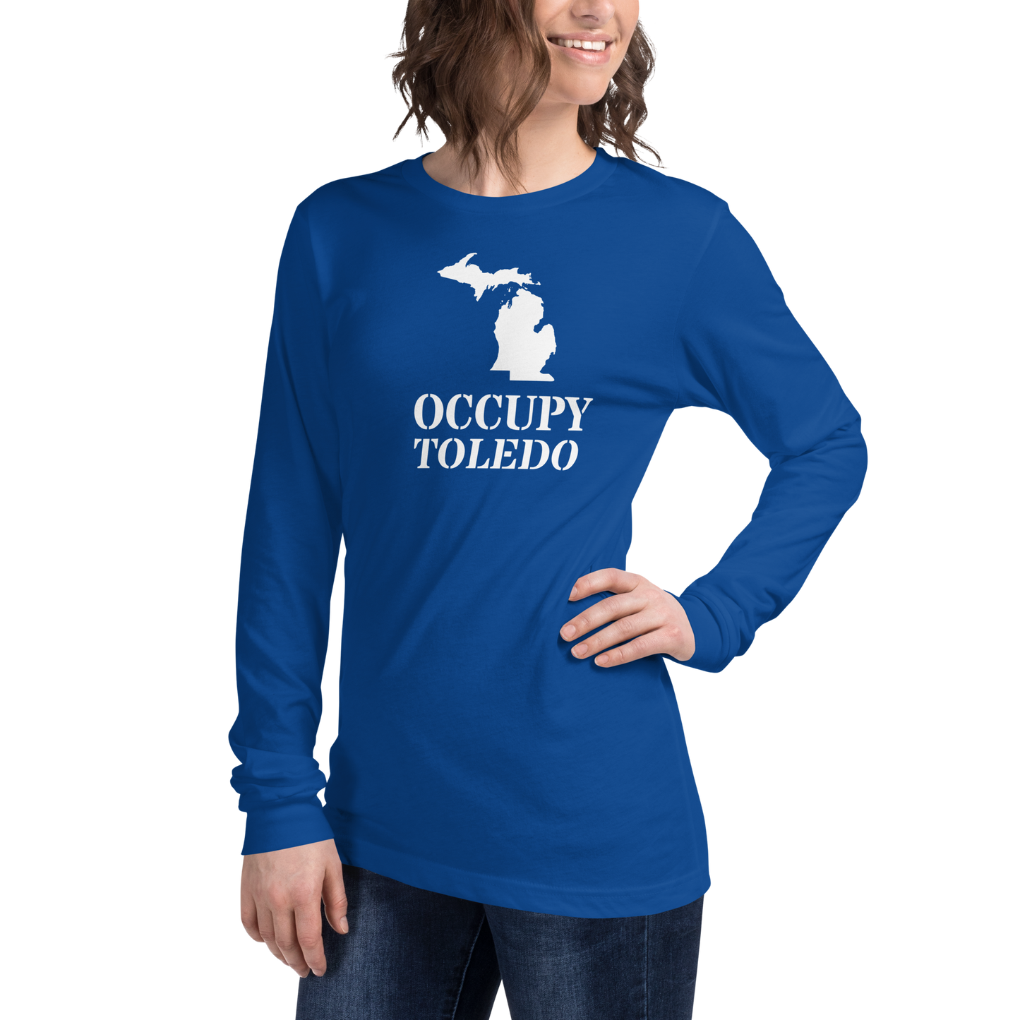 'Occupy Toledo' T-Shirt (w/ Corrected Michigan Outline) | Unisex Long Sleeve