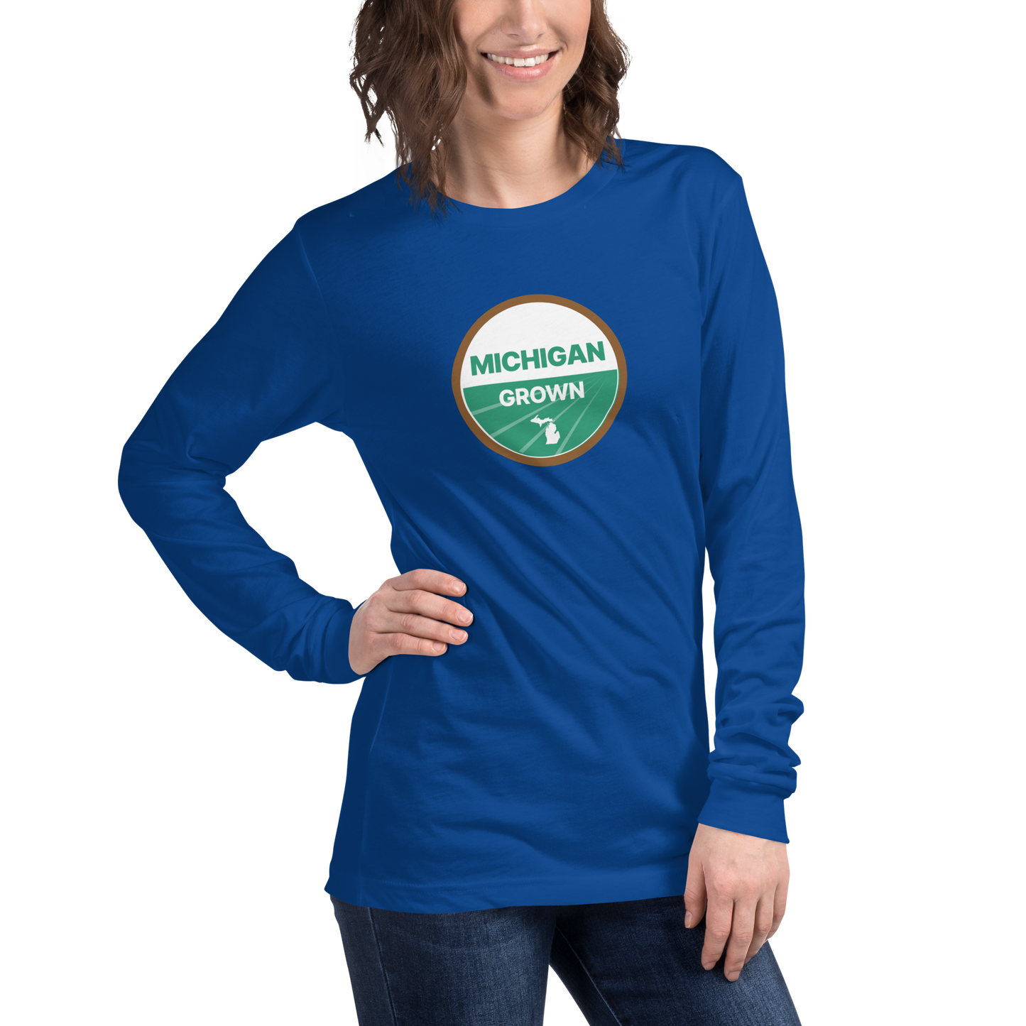 'Michigan Grown' Long Sleeve T-Shirt (Organic Certification Parody)