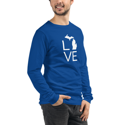 Michigan 'Love' T-Shirt (Thin Sans Font) | Unisex Long Sleeve