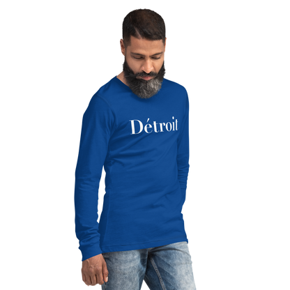 'Détroit' T-Shirt (Didot Font) | Unisex Long Sleeve