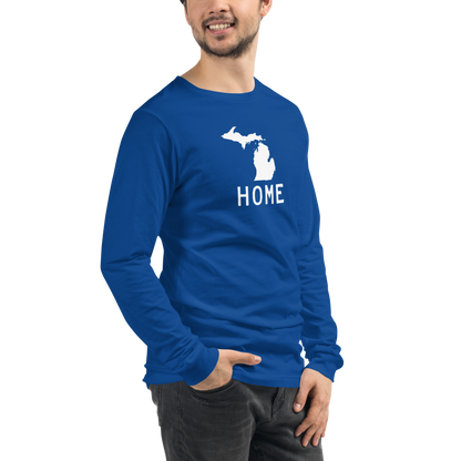 Michigan 'Home' T-Shirt (Licence Plate Font) | Unisex Long Sleeve