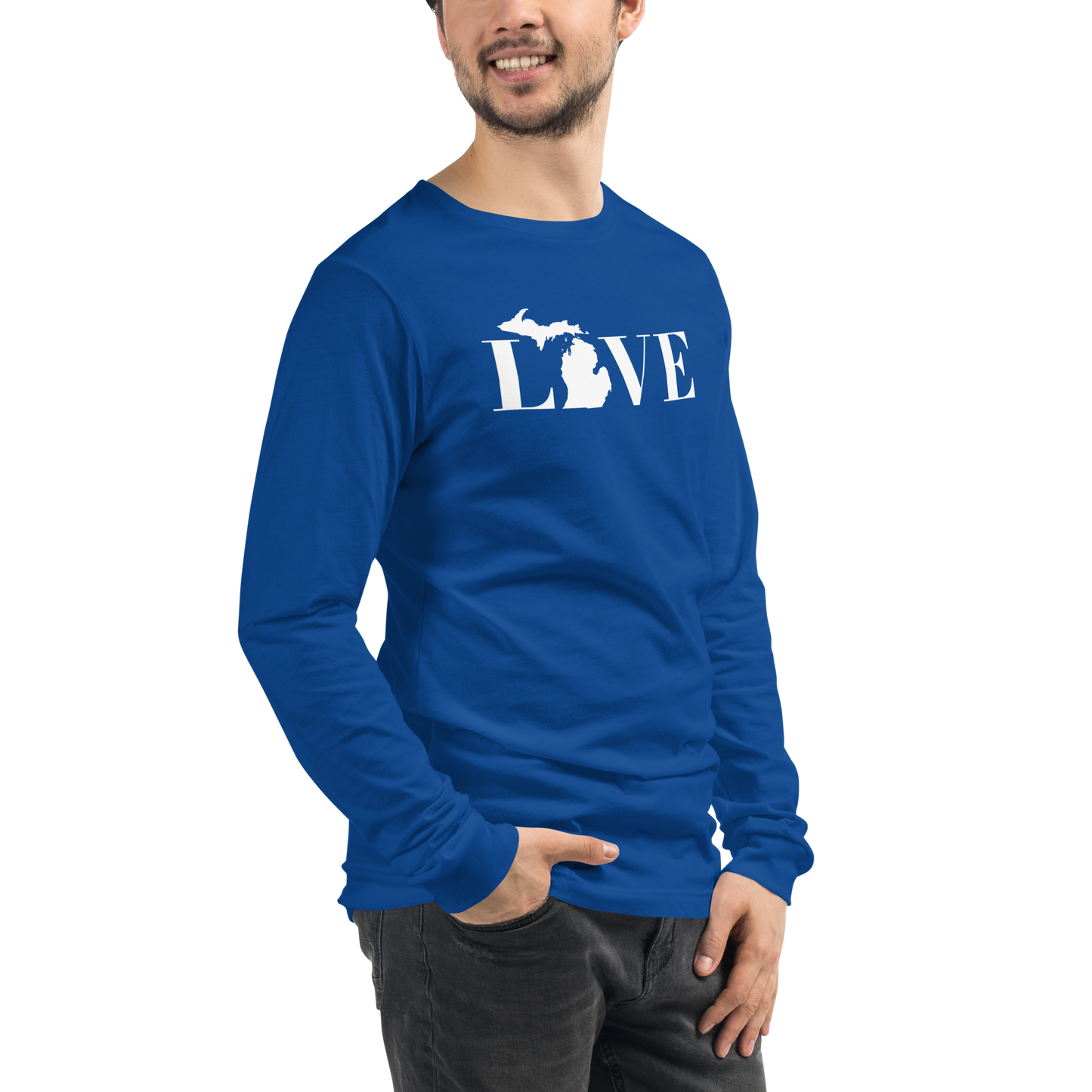 Michigan 'Love' T-Shirt (Didone Font) | Unisex Long Sleeve