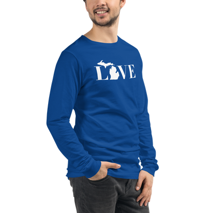 Michigan 'Love' T-Shirt (Didone Font) | Unisex Long Sleeve