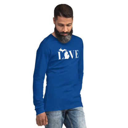 Michigan 'Love' T-Shirt (Didone Font) | Unisex Long Sleeve