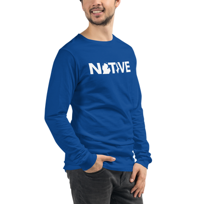 Michigan 'Native' T-Shirt (Geometric Sans Font) | Unisex Long Sleeve