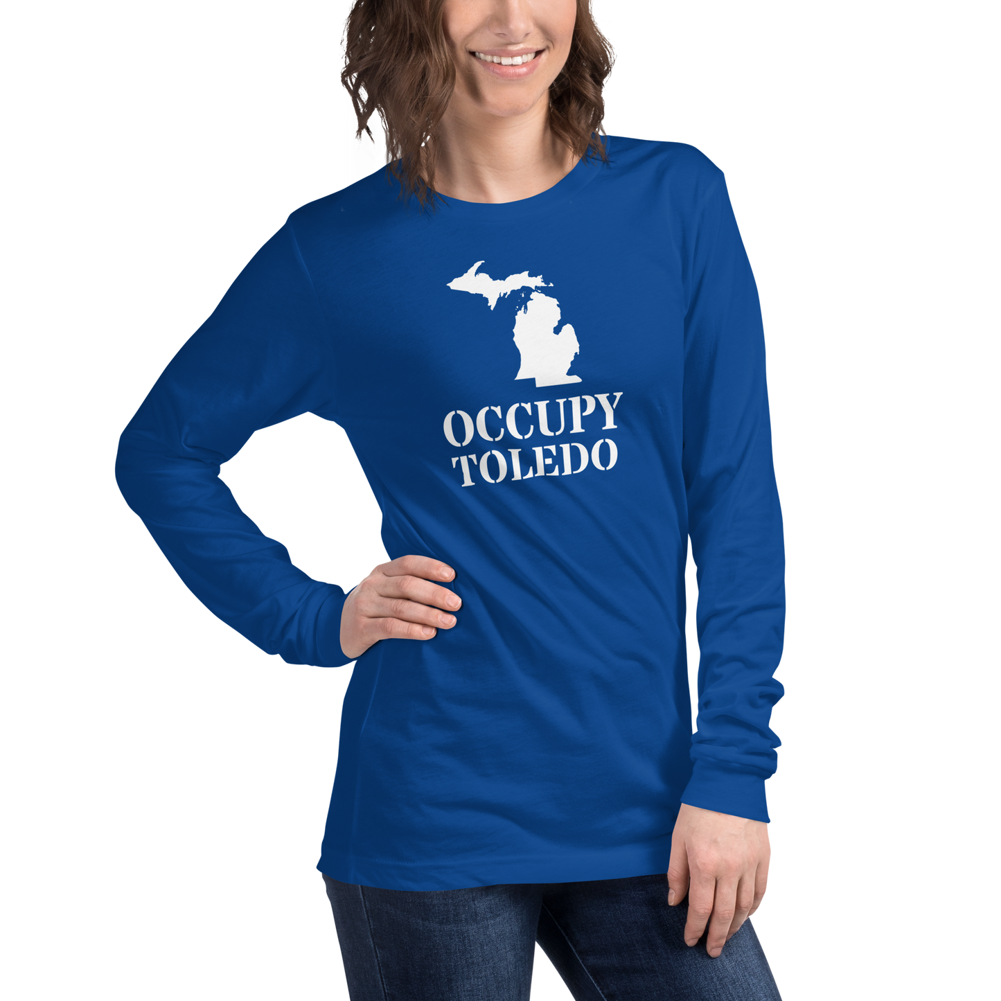 'Occupy Toledo' T-Shirt (w/ Corrected Michigan Outline) | Unisex Long Sleeve