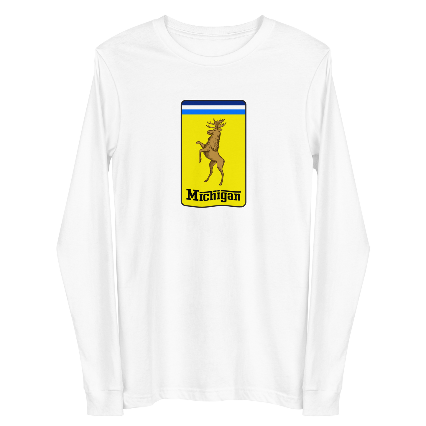 'Michigan' Unisex Long Sleeve T-Shirt (Italian Sports Car Parody)