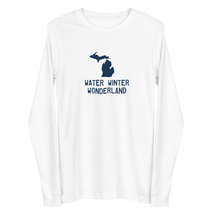 Michigan 'Water Winter Wonderland' Long Sleeve T-Shirt | Unisex