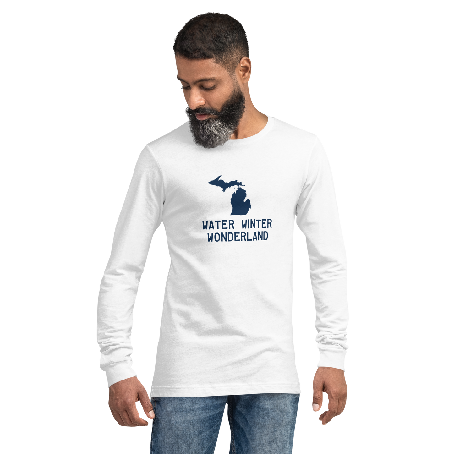 Michigan 'Water Winter Wonderland' Long Sleeve T-Shirt | Unisex