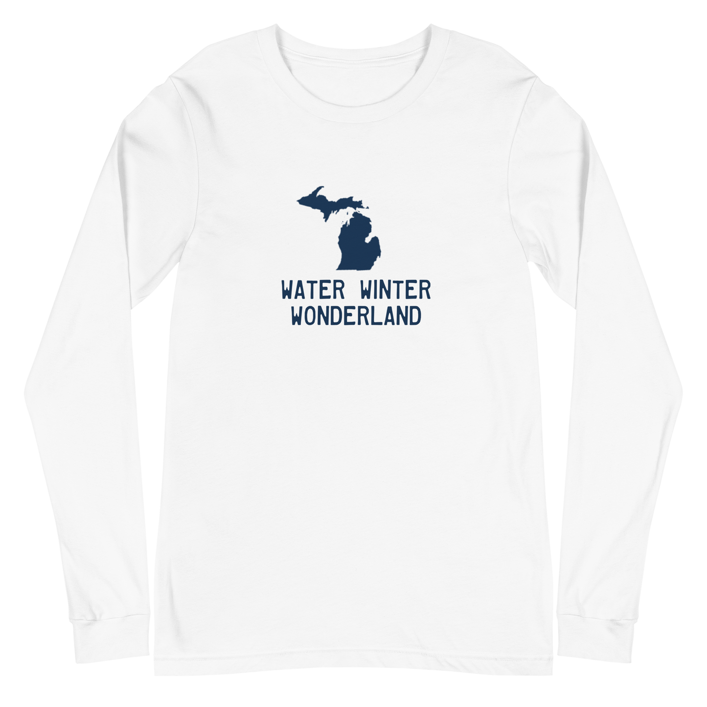 Michigan 'Water Winter Wonderland' Long Sleeve T-Shirt | Unisex