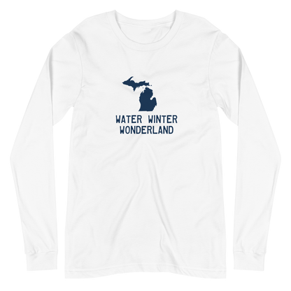 Michigan 'Water Winter Wonderland' Long Sleeve T-Shirt | Unisex