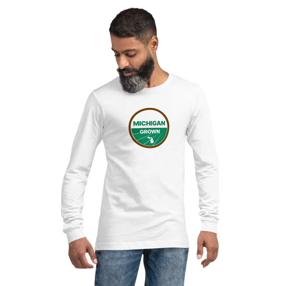 'Michigan Grown' Long Sleeve T-Shirt (Organic Certification Parody)