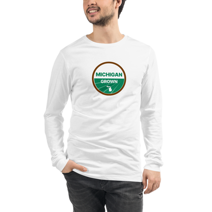 'Michigan Grown' Long Sleeve T-Shirt (Organic Certification Parody)