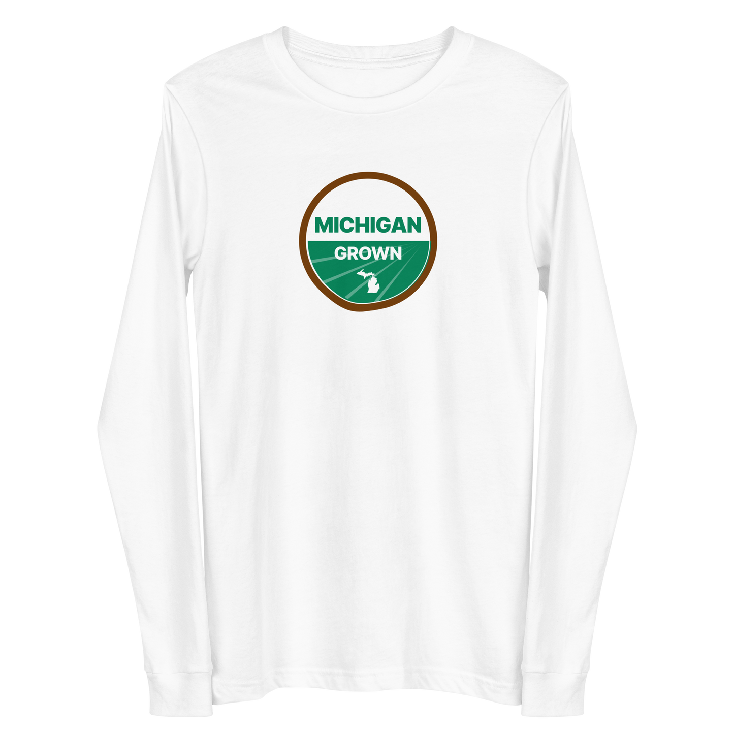 'Michigan Grown' Long Sleeve T-Shirt (Organic Certification Parody)