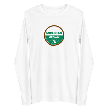 'Michigan Grown' Long Sleeve T-Shirt (Organic Certification Parody)