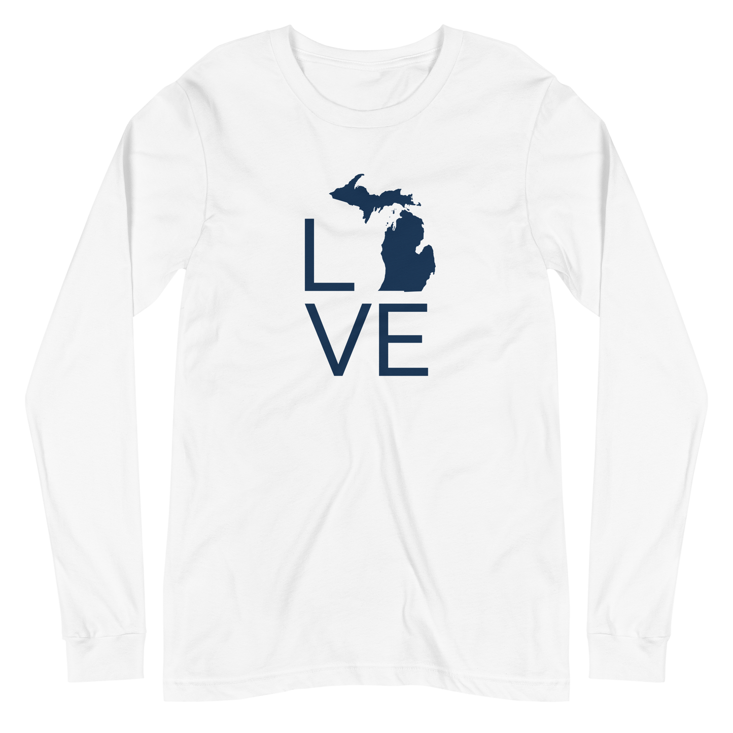 Michigan 'Love' T-Shirt (Thin Sans Font) | Unisex Long Sleeve