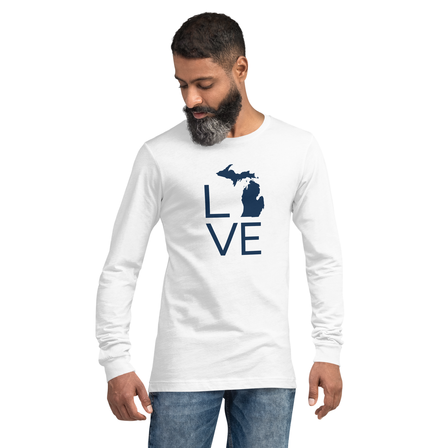 Michigan 'Love' T-Shirt (Thin Sans Font) | Unisex Long Sleeve