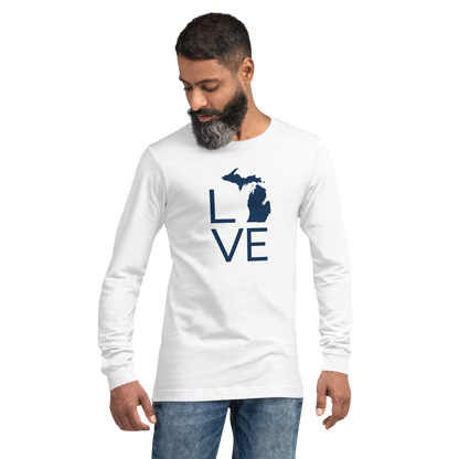 Michigan 'Love' T-Shirt (Thin Sans Font) | Unisex Long Sleeve