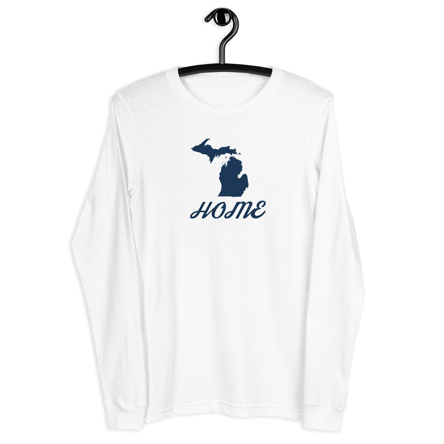 Michigan 'Home' T-Shirt (Retro Script Font) | Unisex Long Sleeve