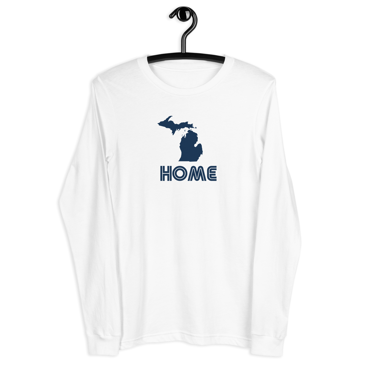 Michigan 'Home' T-Shirt (1970s Audiophile Font) | Unisex Long Sleeve